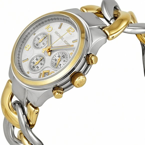 Michael Kors Gold and Silver Women's Watch - Picture 2 of 9